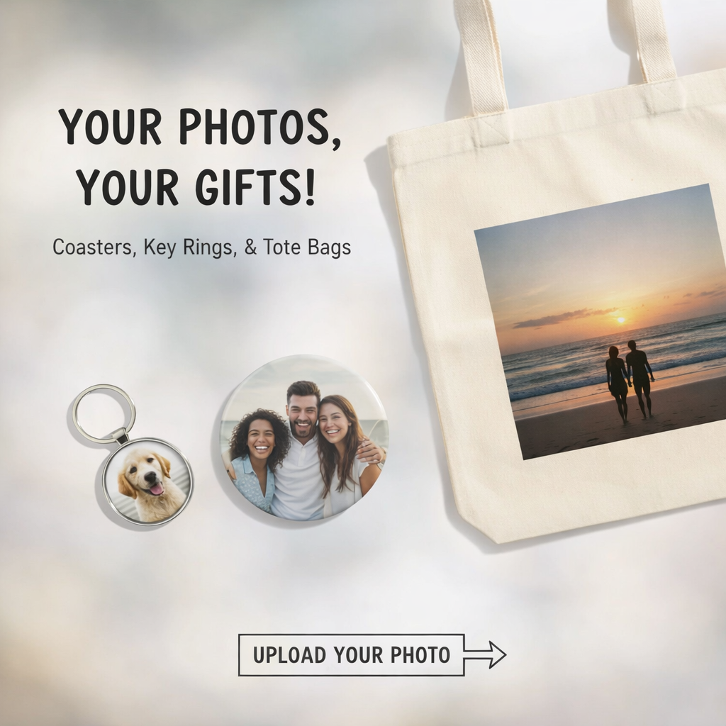 Personalised items, upload your own photo's